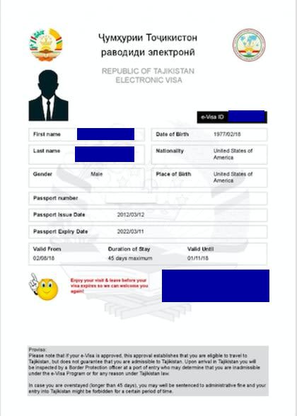 Tajikistan-Sample-Visa